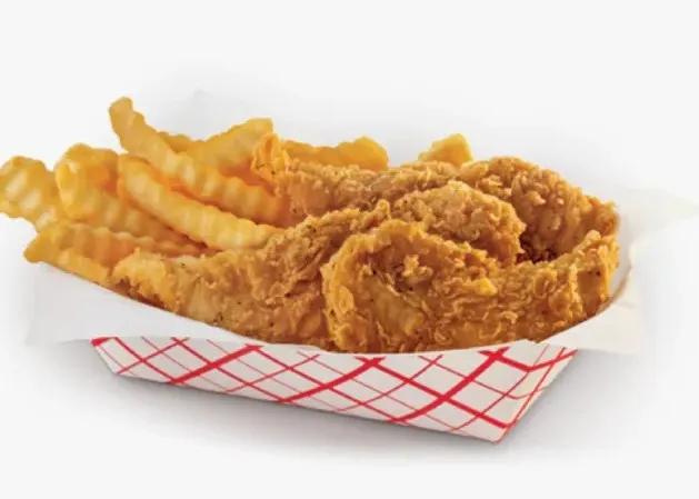 Popular item de Hot Mamma's Kitchen: Tiras de Pollo Frito con Papas