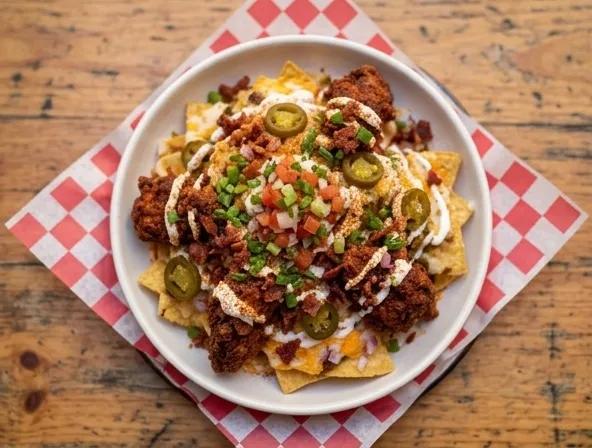 Popular item de Hot Mamma's Kitchen: Hot Chicken Nachos