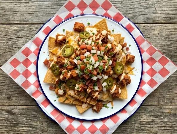 Popular item de Hot Mamma's Kitchen: Hot Chicken Nachos HALF