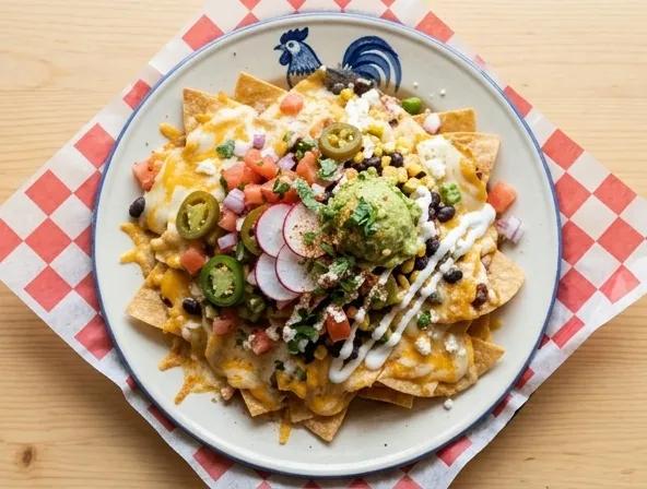 Popular item de Hot Mamma's Kitchen: Nachos Grande Vegetarianos